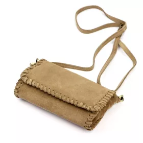    Dámska kožená kabelka cez rameno Luka 25-028 béžovej farby 22 x 13 x 6 cm