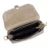  Dámska kožená kabelka Luka 25-035 taupe, taška cez rameno 24,5 x 19 x 10 cm