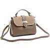 Dámska kožená kabelka Luka 25-035 taupe, taška cez rameno 24,5 x 19 x 10 cm