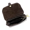  Dámska kožená kabelka Luka 25-035 hnedej farby, taška cez rameno 24,5 x 19 x 10 cm