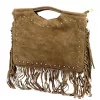  Dámska kožená kabelka Luka 25-018 v lieskovo-orieškovej farbe, crossbody 34 x 25 x 5 cm