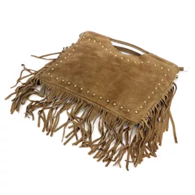    Dámska kožená kabelka Luka 25-018 v lieskovo-orieškovej farbe, crossbody 34 x 25 x 5 cm