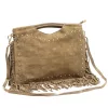  Dámska kožená kabelka Luka 25-018 v lieskovo-orieškovej farbe, crossbody 34 x 25 x 5 cm