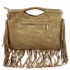 Dámska kožená kabelka Luka 25-018 v lieskovo-orieškovej farbe, crossbody 34 x 25 x 5 cm