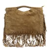  Dámska kožená kabelka Luka 25-018 v lieskovo-orieškovej farbe, crossbody 34 x 25 x 5 cm