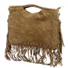  Dámska kožená kabelka Luka 25-018 v lieskovo-orieškovej farbe, crossbody 34 x 25 x 5 cm