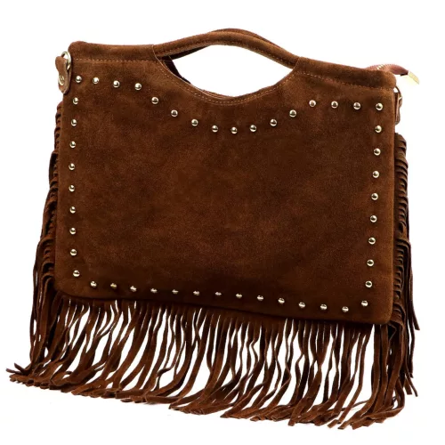  Dámska kožená kabelka Luka 25-018 hnedá, crossbody 34 x 25 x 5 cm