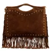  Dámska kožená kabelka Luka 25-018 hnedá, crossbody 34 x 25 x 5 cm