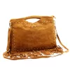  Dámska kožená kabelka Luka 25-018 koňakovej farby, crossbody 34 x 25 x 5 cm