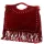  Dámska kožená kabelka Luka 25-018 bordovej farby, crossbody 34 x 25 x 5 cm