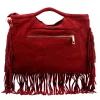  Dámska kožená kabelka Luka 25-018 bordovej farby, crossbody 34 x 25 x 5 cm