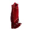 Dámska kožená kabelka Luka 25-018 bordovej farby, crossbody 34 x 25 x 5 cm