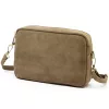  Dámska kožená crossbody kabelka Luka 25-011 béžovej farby 22 x 15 x 9 cm