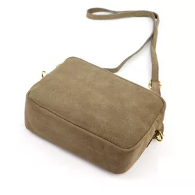    Dámska kožená crossbody kabelka Luka 25-011 béžovej farby 22 x 15 x 9 cm