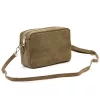  Dámska kožená crossbody kabelka Luka 25-011 béžovej farby 22 x 15 x 9 cm