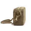  Dámska kožená crossbody kabelka Luka 25-011 béžovej farby 22 x 15 x 9 cm