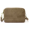  Dámska kožená crossbody kabelka Luka 25-011 béžovej farby 22 x 15 x 9 cm