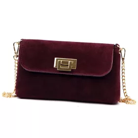    Dámska kožená kabelka cez rameno Luka 25-001 bordovej farby 22 x 12,5 x 6 cm