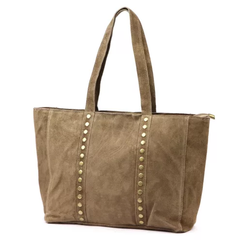  Dámska kožená kabelka Luka 25-016 v béžovej farbe 47 x 28 x 13 cm