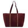  Dámska kožená kabelka cez rameno Luka 25-016 bordovej farby 47 x 28 x 13 cm