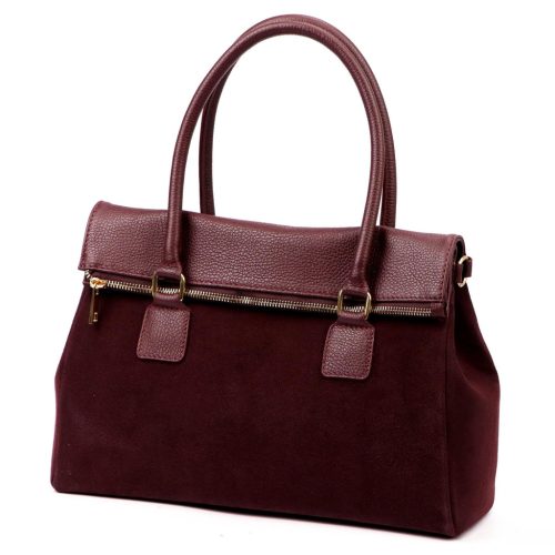 Luka 24-095 MN bordó női bőr kézitáska 37 x 25 x 15 cm