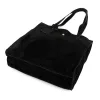  Dámska čierna semišová kožená kabelka cez rameno Luka 25-041 33 x 31 x 11 cm