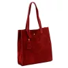  Dámska kožená kabelka cez rameno Luka 25-041 červená 31 x 33 x 11 cm
