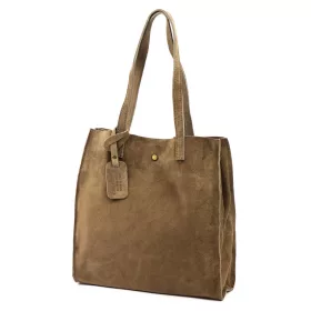    Dámska kožená kabelka cez rameno Luka 25-041 v béžovej farbe, 33 x 31 x 11 cm