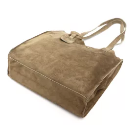    Dámska kožená kabelka cez rameno Luka 25-041 v béžovej farbe, 33 x 31 x 11 cm
