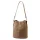 Dámska kožená kabelka cez rameno Luka 24-096 béžovej farby 24 x 27,5 x 17 cm