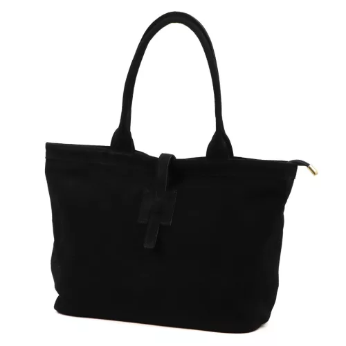 Luka 25-007 2v1 dámska čierna semišová kožená kabelka cez rameno 42 x 28 x 16 cm