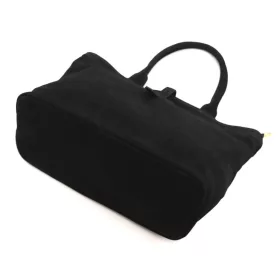    Luka 25-007 2v1 dámska čierna semišová kožená kabelka cez rameno 42 x 28 x 16 cm