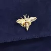  Dámska kožená kabelka cez rameno Luka 19-68 Bzzz tmavomodrá 21 x 18 x 10 cm
