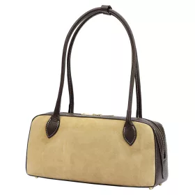    Dámska kožená kabelka cez rameno Luka 24-083 béžovej farby 34 x 17 x 9 cm
