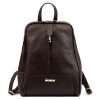  Dámsky kožený batoh MiaMore 2001 DOLLARO hnedej farby 26 x 33 x 12 cm