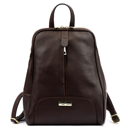 Dámsky kožený batoh MiaMore 2001 DOLLARO hnedej farby 26 x 33 x 12 cm