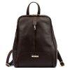  Dámsky kožený batoh MiaMore 2001 DOLLARO hnedej farby 26 x 33 x 12 cm
