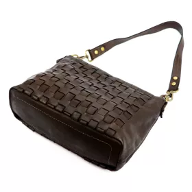  Dámska kožená kabelka VS 047 hnedá 30 x 21 x 12 cm