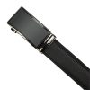  Pánsky čierny kožený opasok Nordee BA003 s automatickou prackou 115 x 3,5 cm