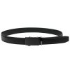  Pánsky čierny kožený opasok Nordee BA003 s automatickou prackou, 130 x 3,5 cm