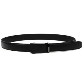    Pánsky čierny automatický opasok z hovädzej kože Nordee BA004 115 x 3,5 cm