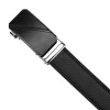  Pánsky čierny automatický opasok z hovädzej kože Nordee BA004 130 x 3,5 cm