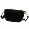  Dámska kožená crossbody kabelka Luka 25-053 čierna 24 x 14 x 8 cm