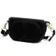  Dámska kožená crossbody kabelka Luka 25-053 čierna 24 x 14 x 8 cm