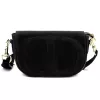  Dámska kožená crossbody kabelka Luka 25-053 čierna 24 x 14 x 8 cm