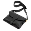  Dámska kožená kabelka Luka 25-033 DOLLARO čierna 24 x 18 x 6 cm
