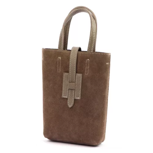 Dámska kožená kabelka cez rameno Luka 25-064 v lieskovo-orieškovej farbe 14 x 19 x 5 cm