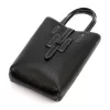  Dámska kožená kabelka cez rameno Luka 25-064 čierna 14 x 19 x 5 cm