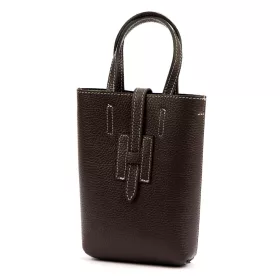    Dámska kožená kabelka cez rameno Luka 25-064 hnedá 14 x 19 x 5 cm