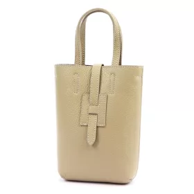    Dámska kožená kabelka cez rameno Luka 25-064 béžovej farby 14 x 19 x 5 cm